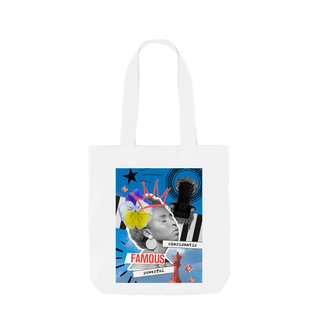 White Printed Bag Front
