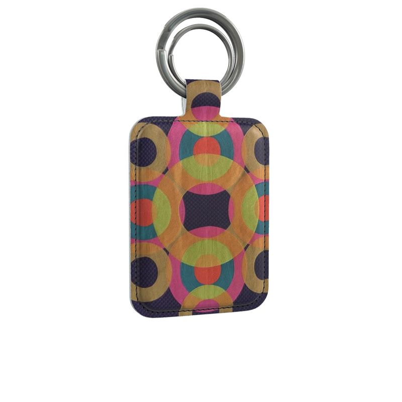 Celtic Five Ring Modern Leather Keyring
