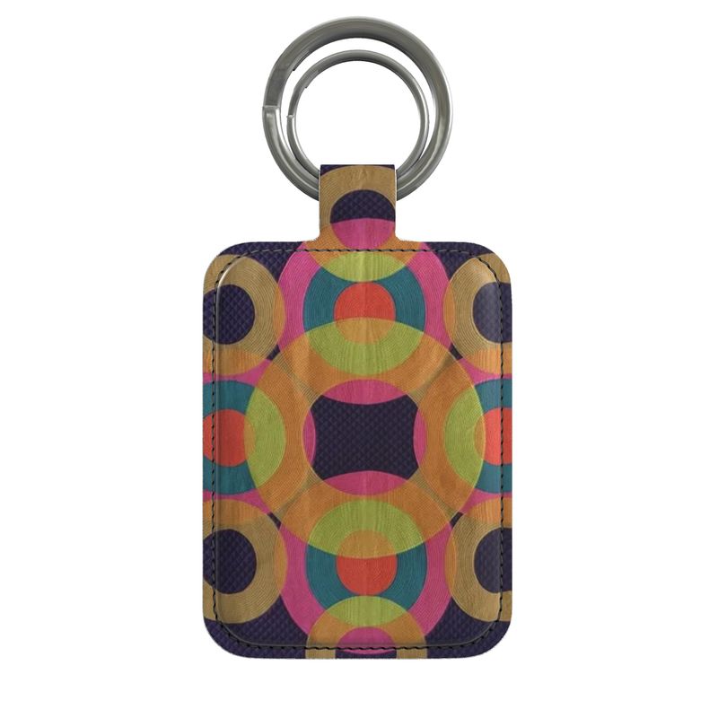 Celtic Five Ring Modern Leather Keyring