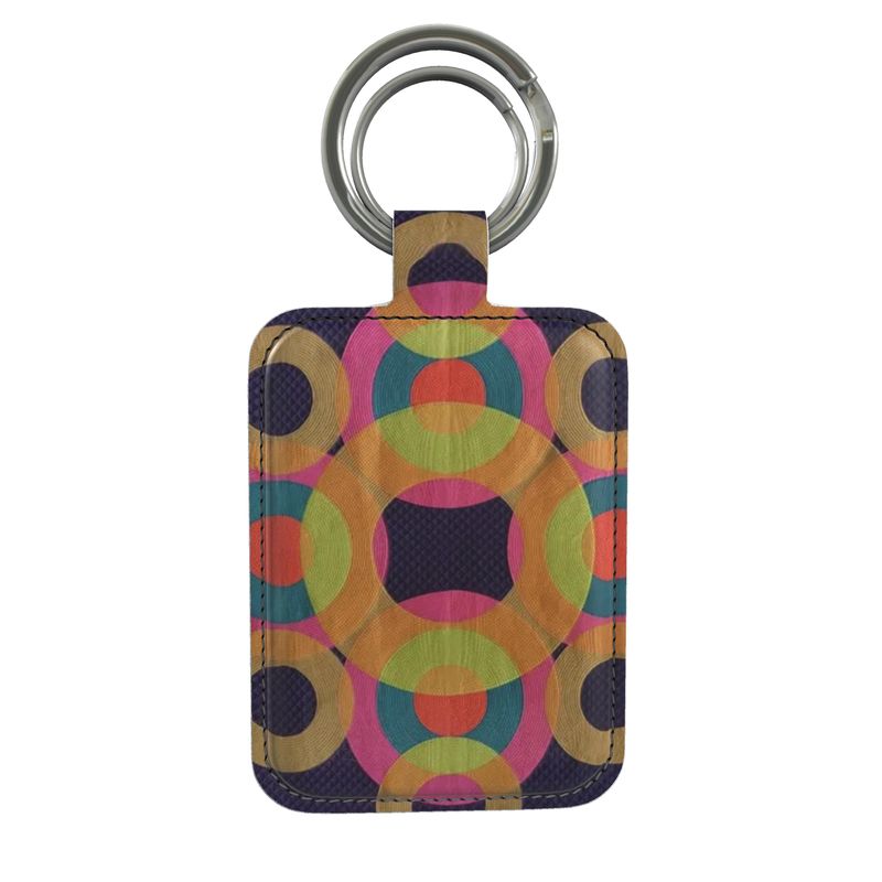 Celtic Five Ring Modern Leather Keyring