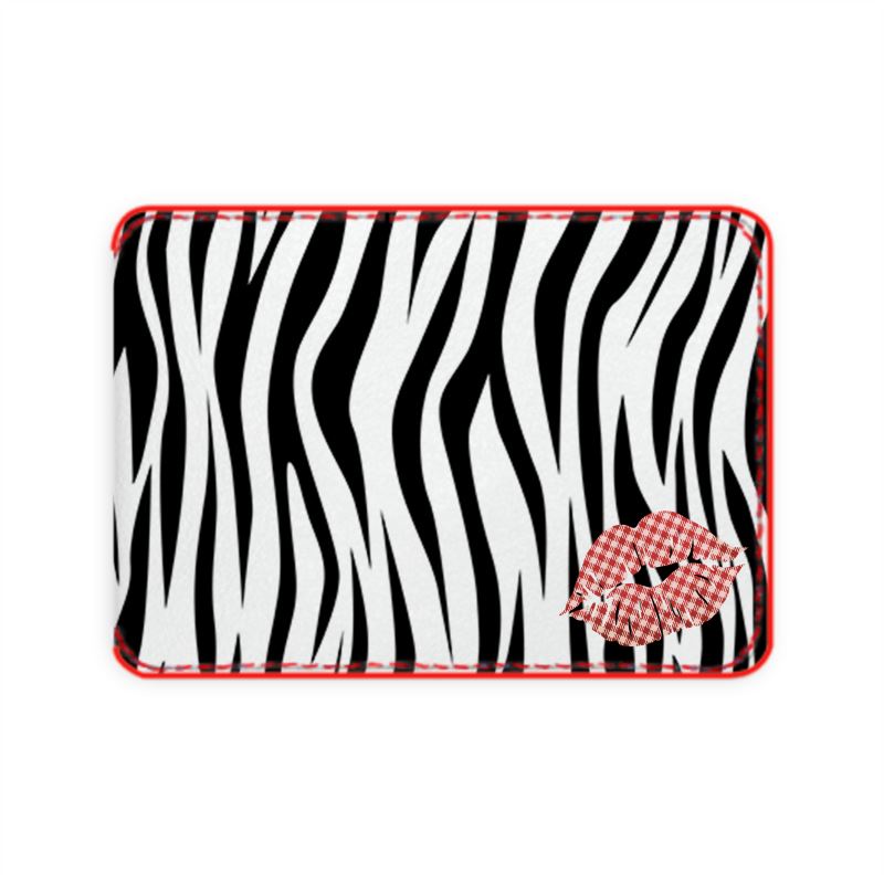 Tartan Kiss Trendy Leather Card Holder