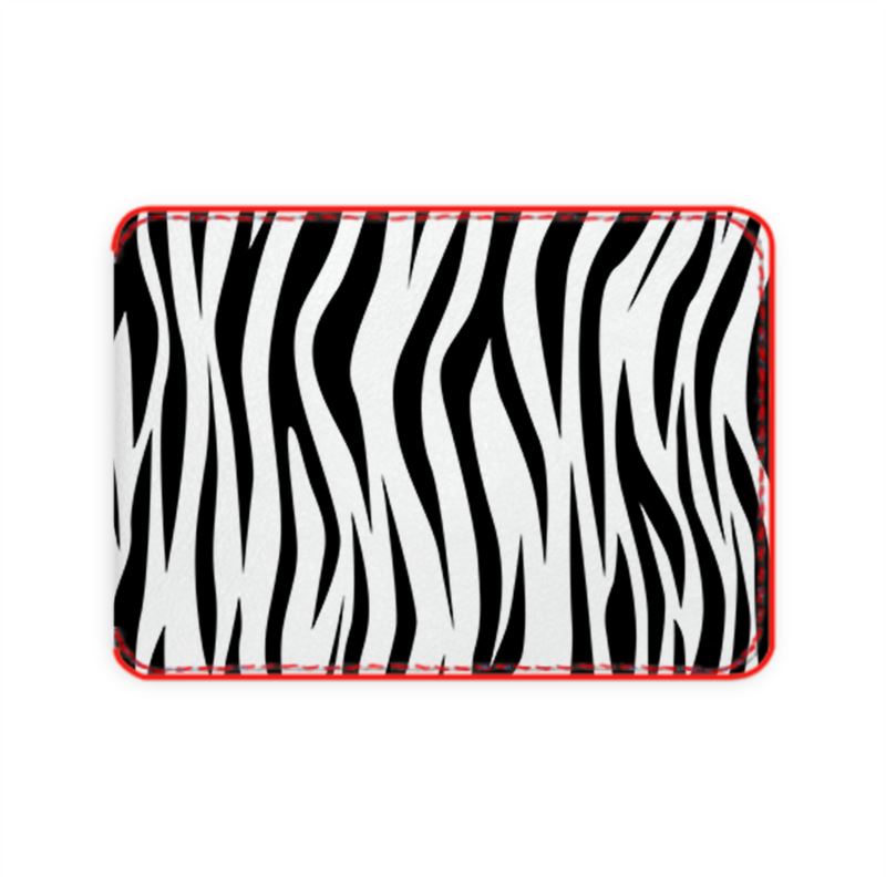 Zebra trendy leather card case