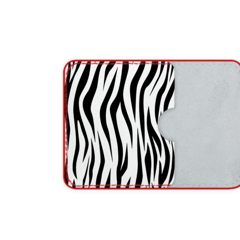 Zebra trendy leather card case