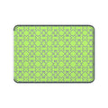 Fair Isle inspired neon yellow leather credit card holder