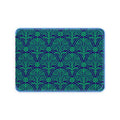 Navy and lime green patterned luxury leather credit card wallet
