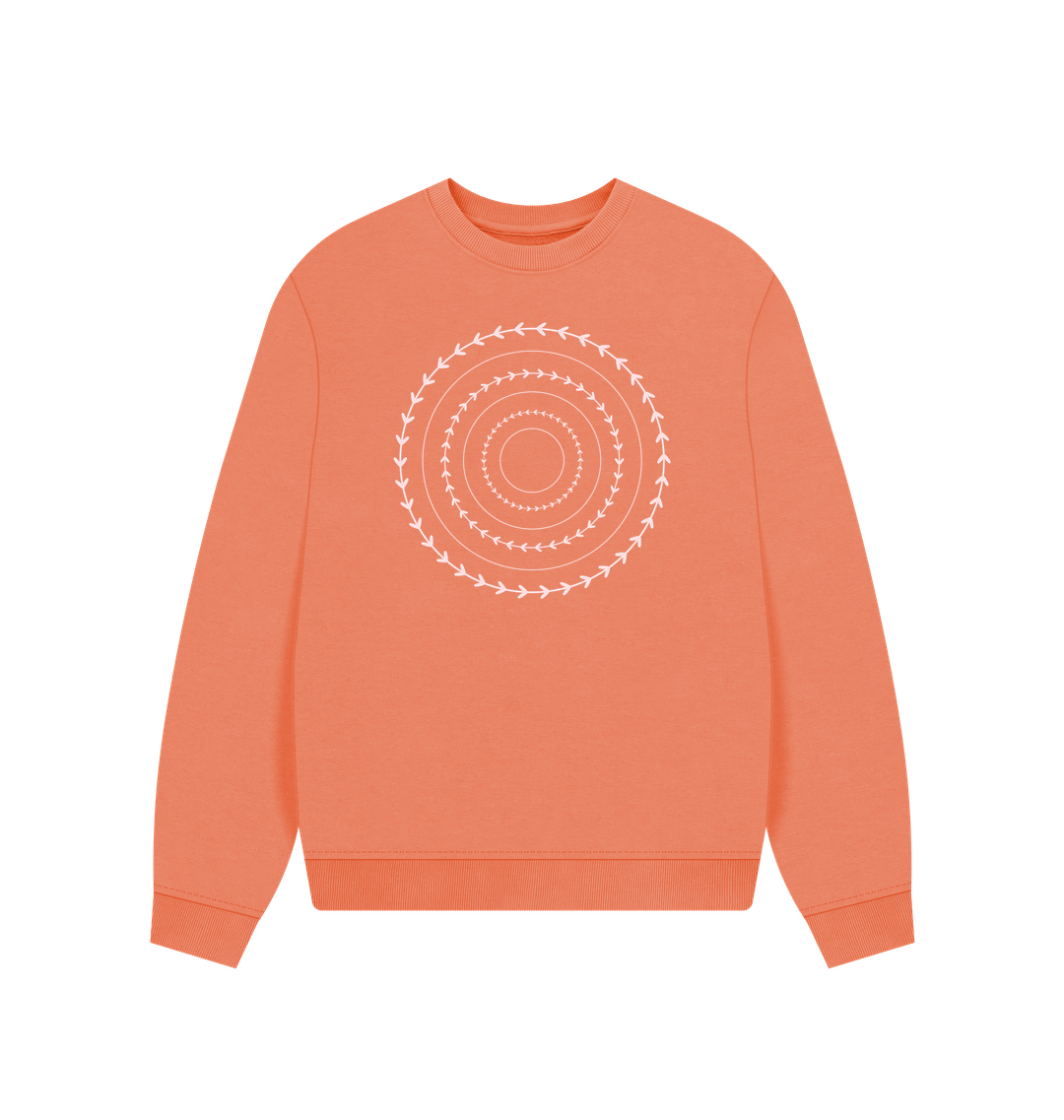 Apricot Printed Sweater Front