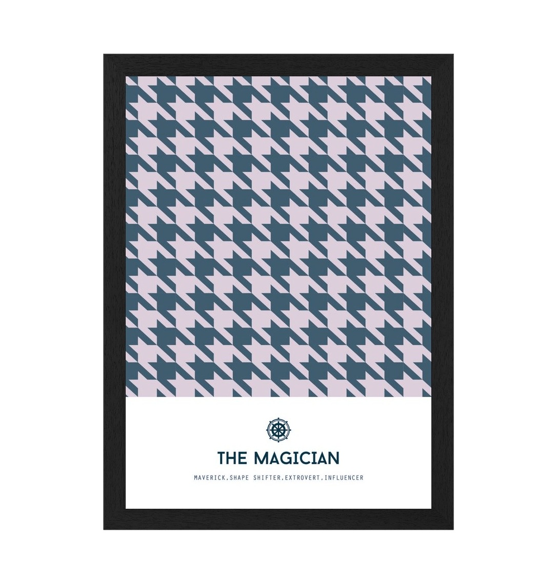 Black Frame Magician Archetype Framed Print