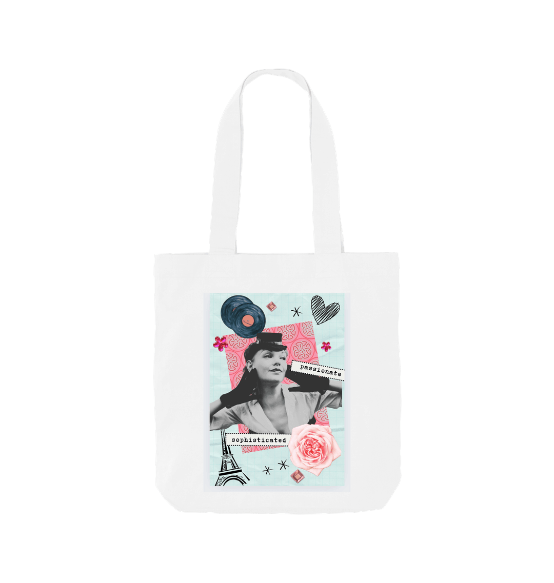 White Printed Bag Front