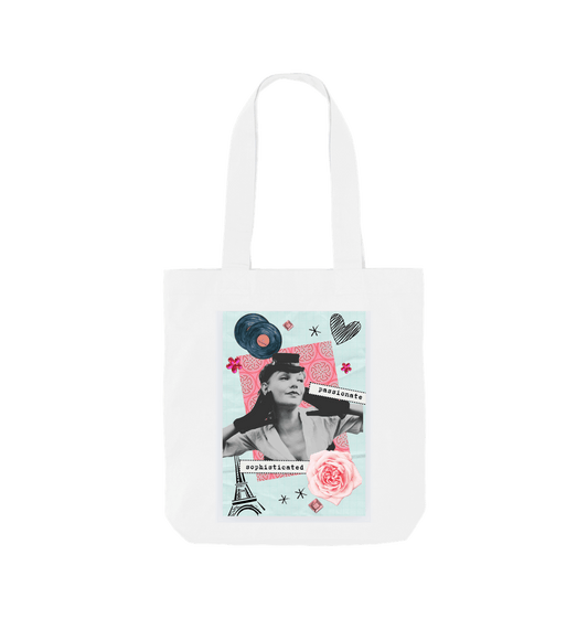 White Printed Bag Front