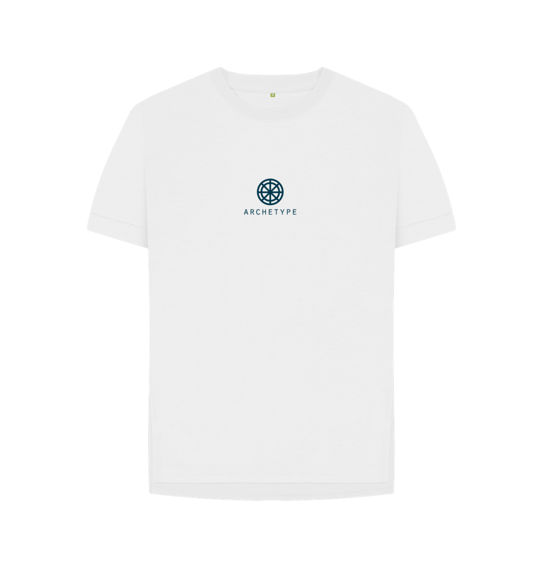 White Taranis Wheel Relaxed-fit Certified Cotton T-shirt