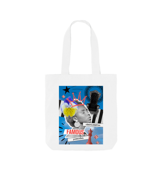 White Printed Bag Front