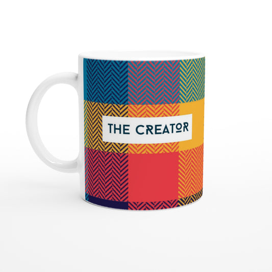Vibrant tweed design creator ceramic mug