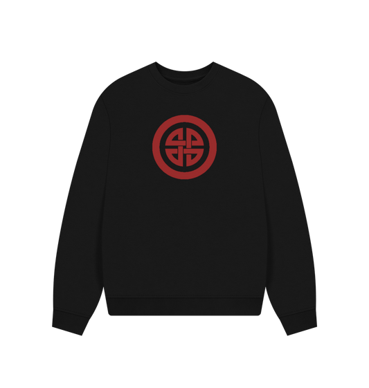 Black Outlaw Oversized Cotton Jumper