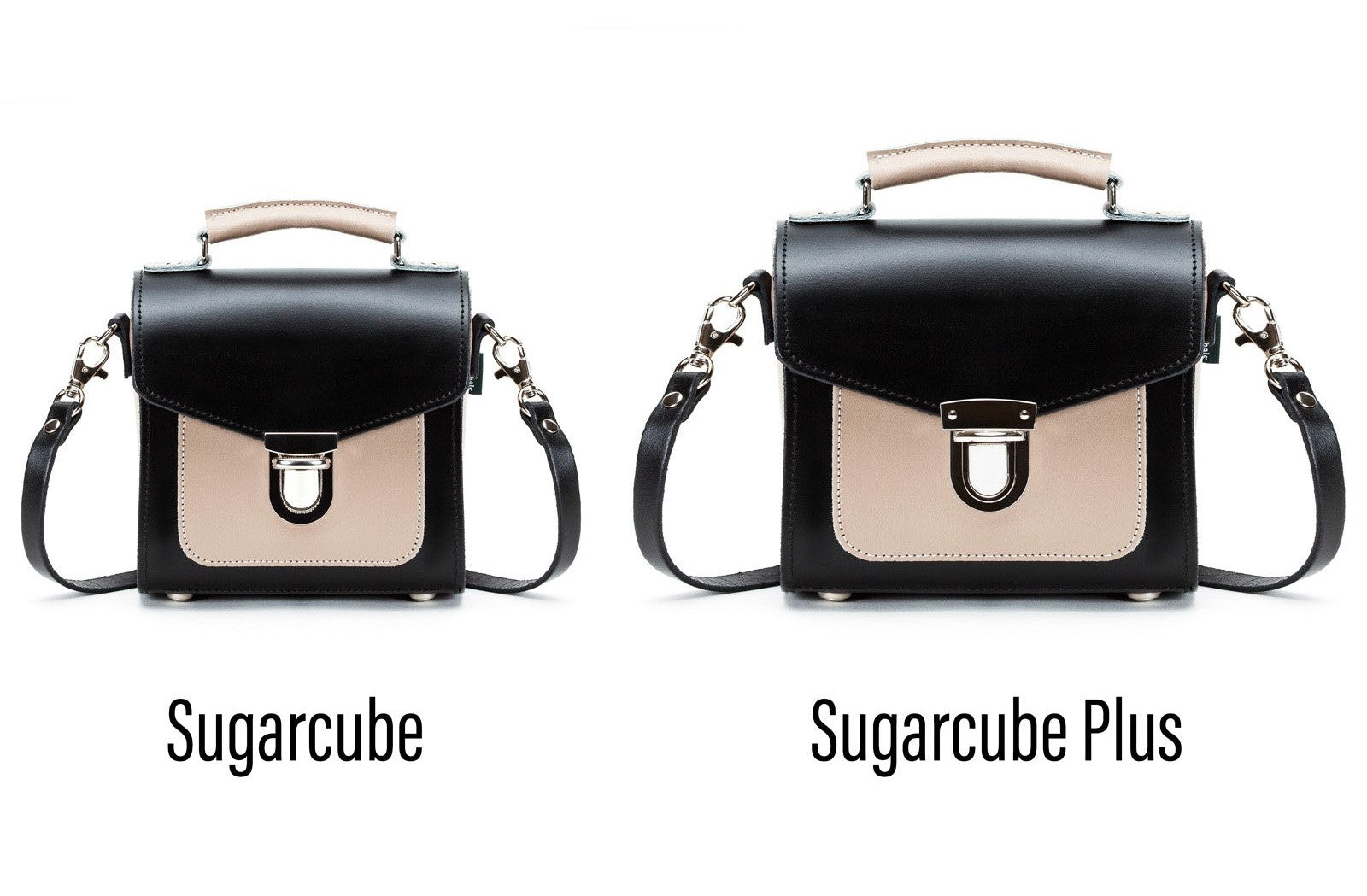 Handmade Leather Sugarcube Handbag - Cafe Noir