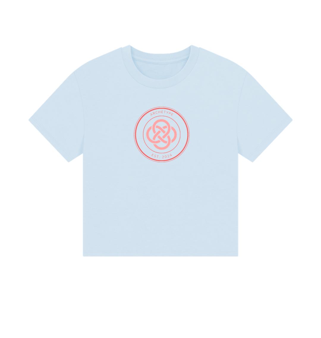 Sky Blue Printed T-shirt Front
