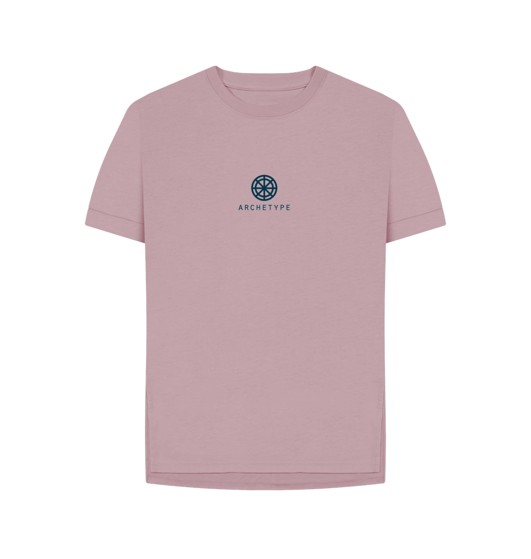 Mauve Taranis Wheel Relaxed Fit Cotton T-shirt