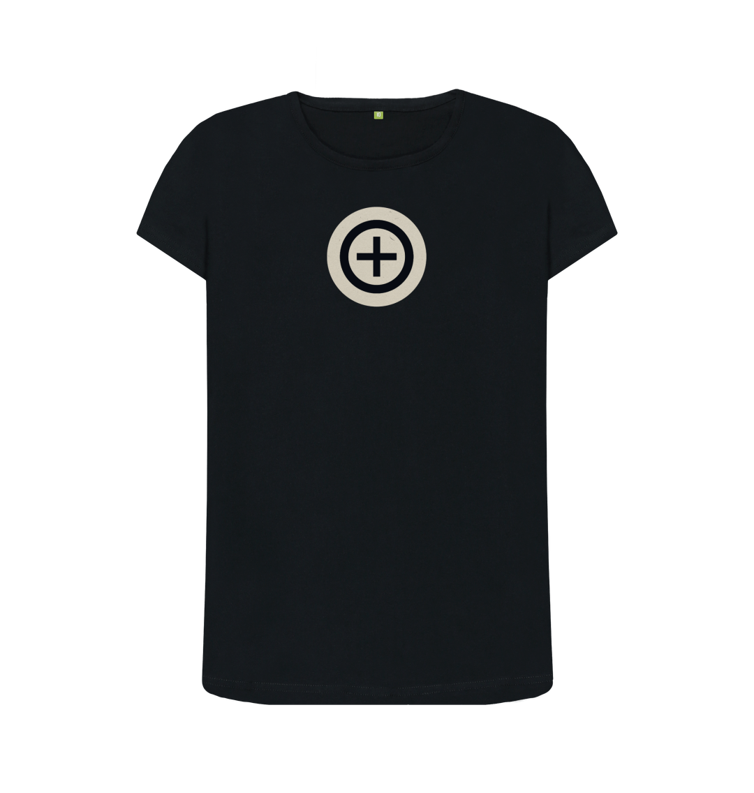 Black Celtic Ailm Cotton T-shirt