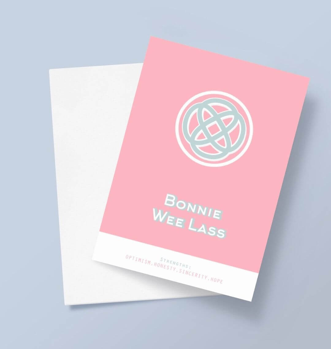 Bonnie Wee Lass Greetings Card Archetype Accessories