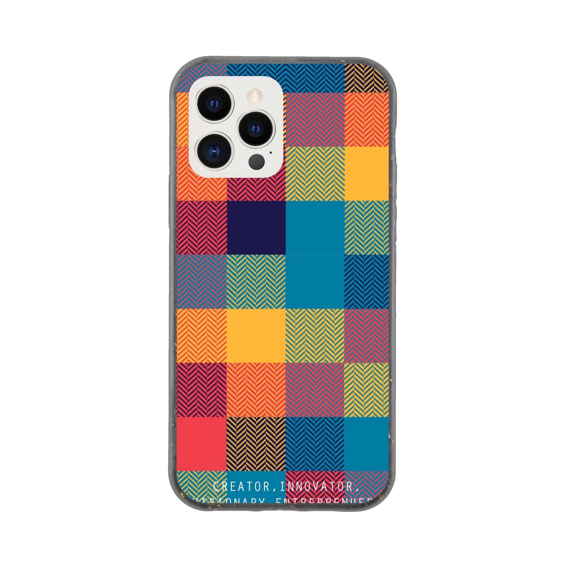 Tweed Chequered Print Bio Case - Archetype Accessories