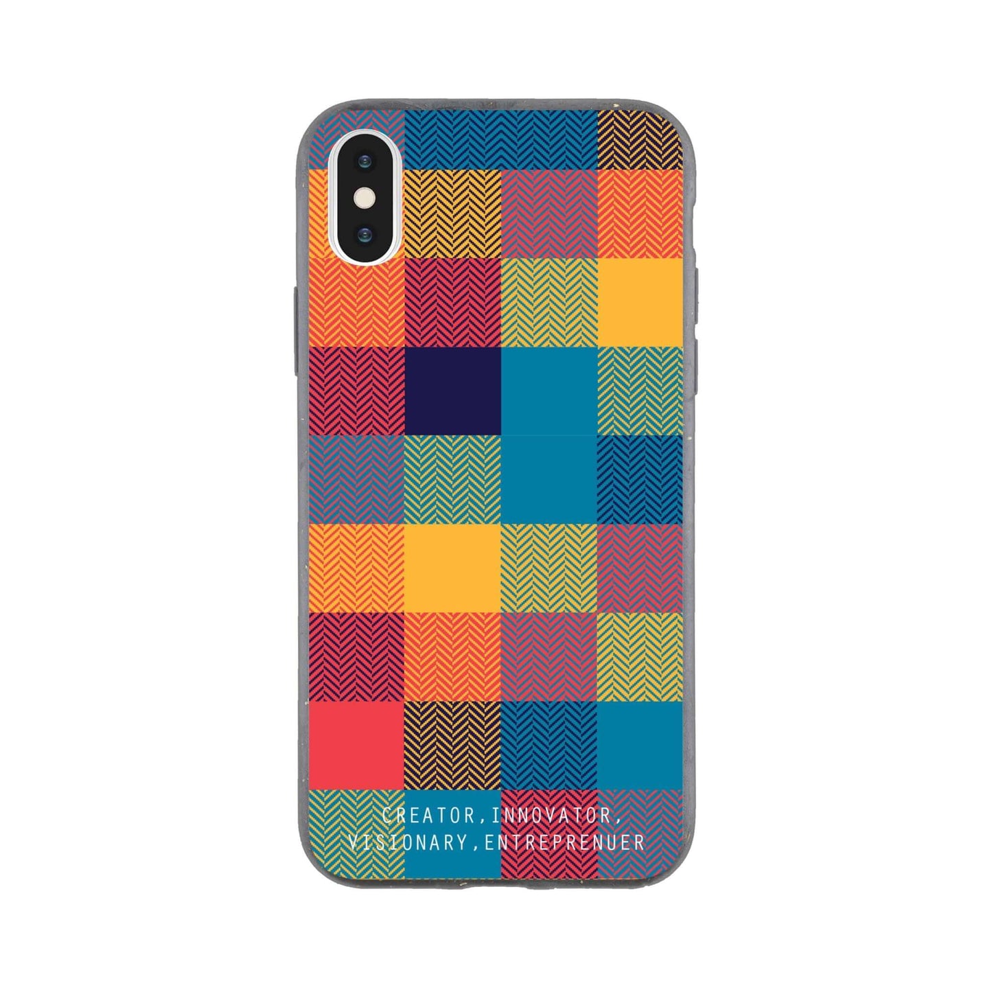 Tweed Chequered Print Bio Case - Archetype Accessories