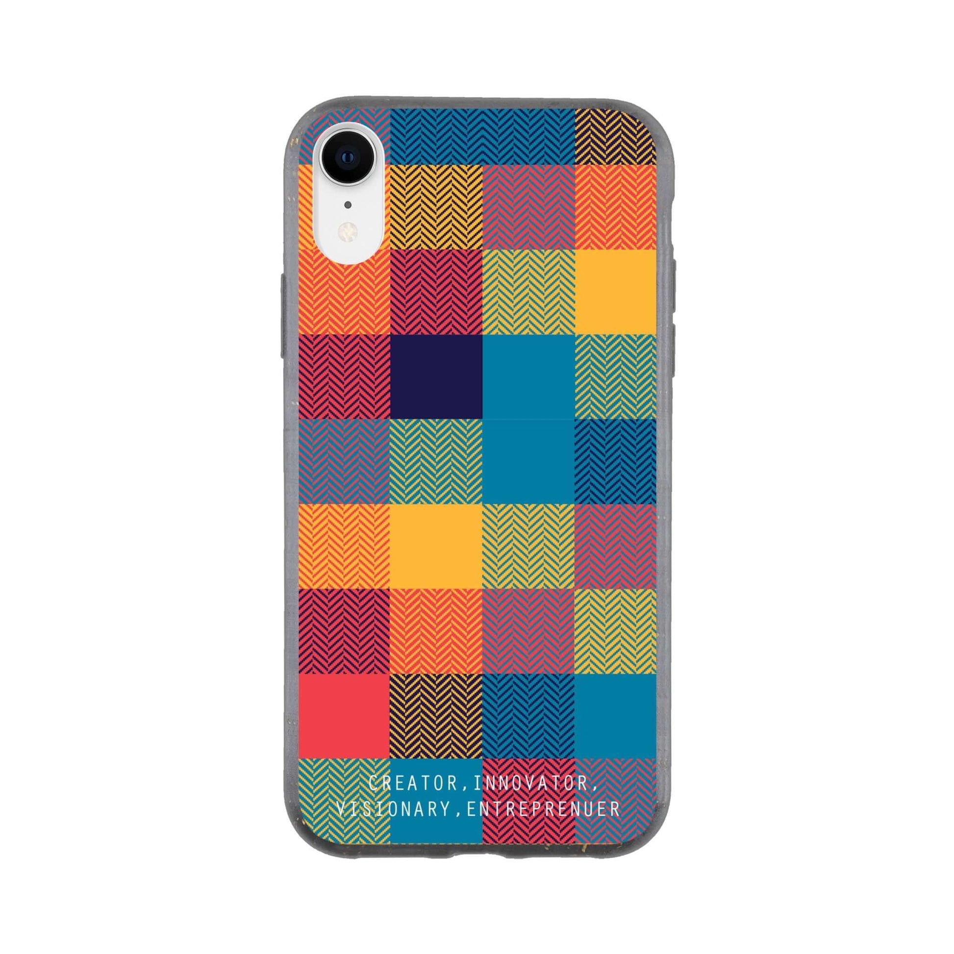 Tweed Chequered Print Bio Case - Archetype Accessories