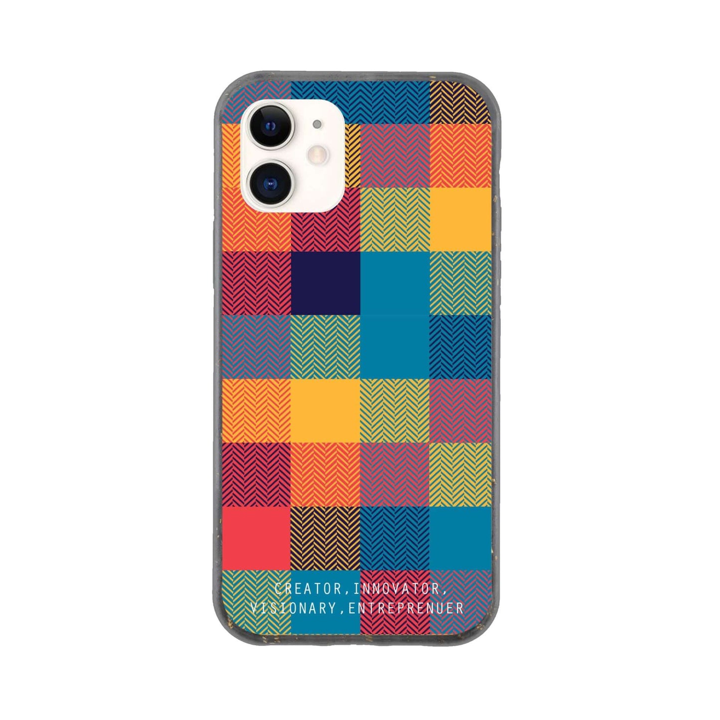 Tweed Chequered Print Bio Case - Archetype Accessories