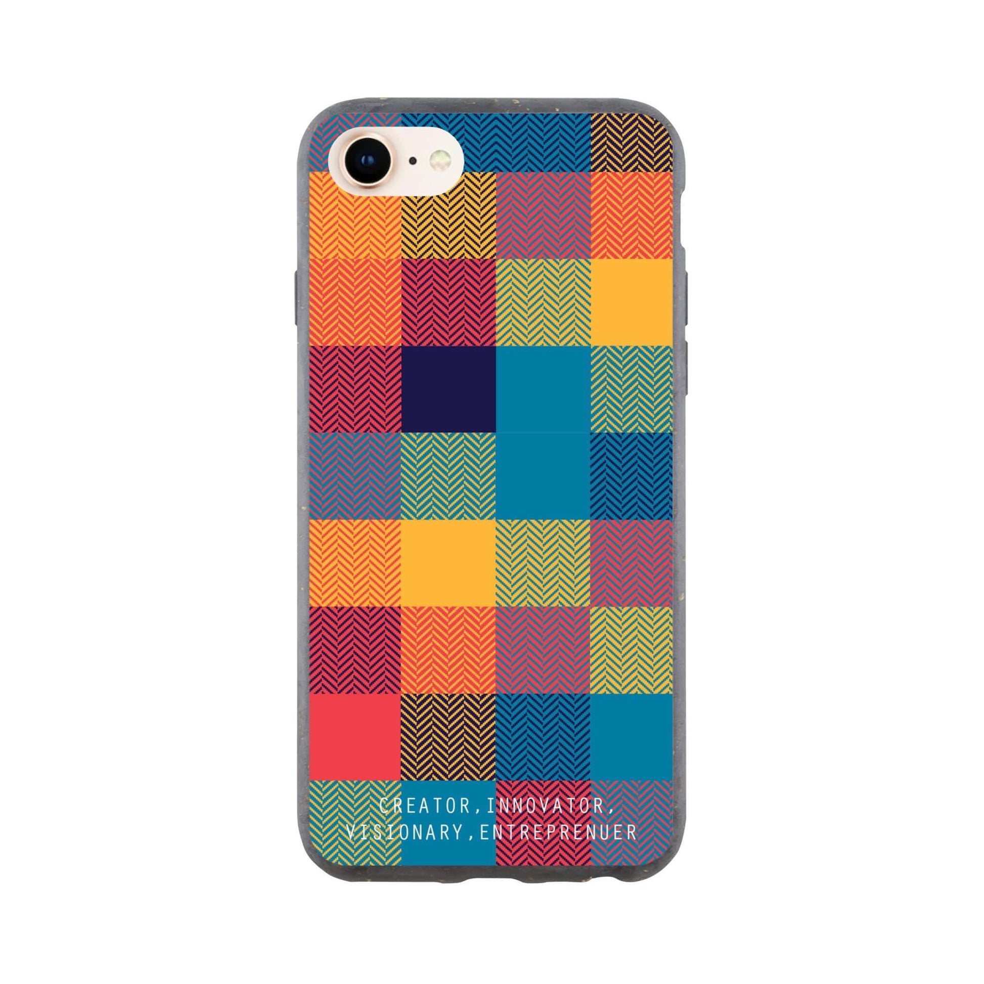 Tweed Chequered Print Bio Case - Archetype Accessories