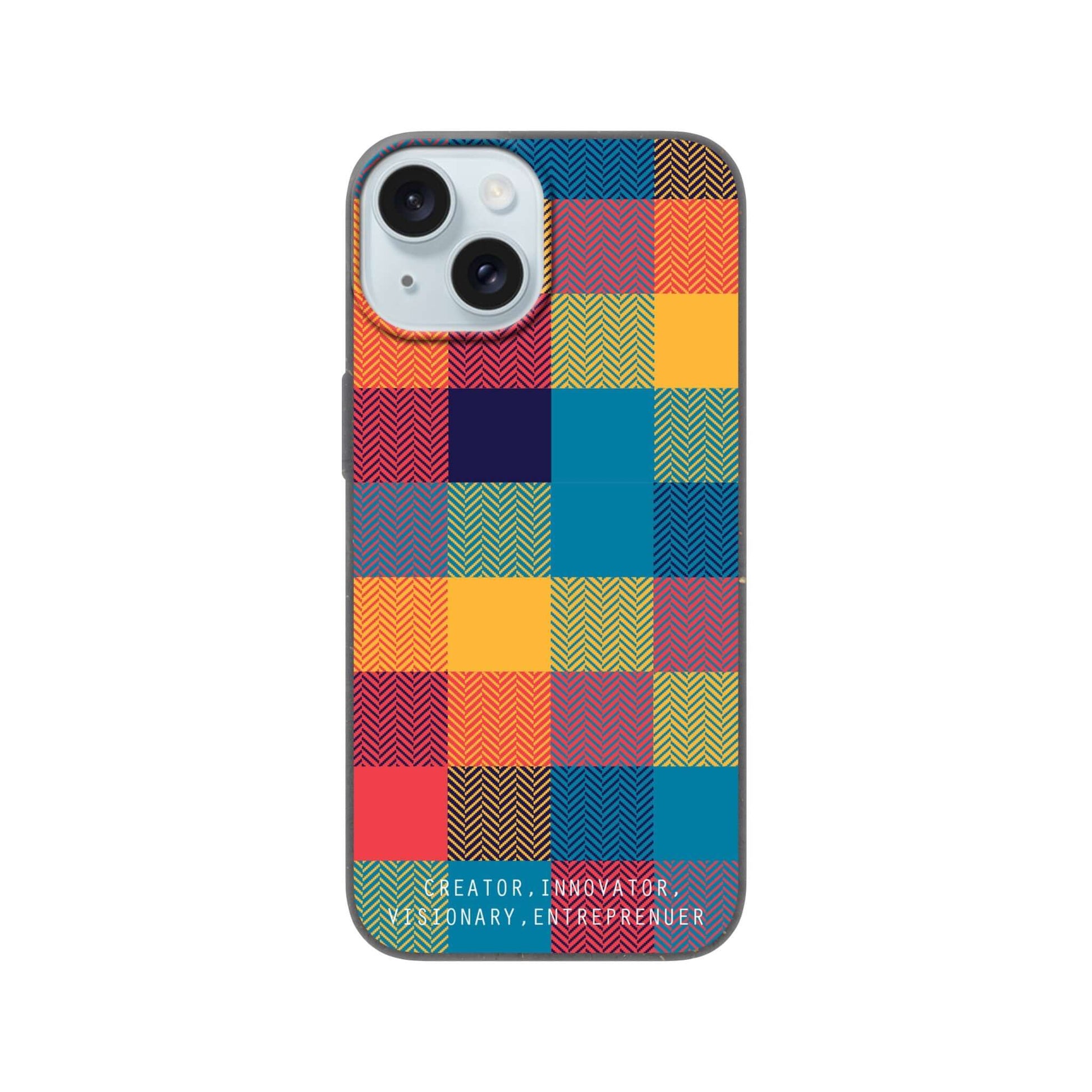 Tweed Chequered Print Bio Case - Archetype Accessories