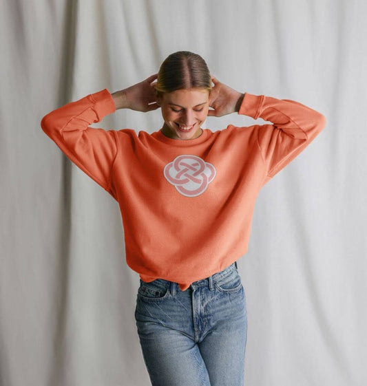 Certified cotton sustainable eternity knot oversized jumper